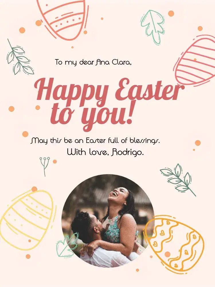 Happy Easter Card With Lilac Photo invitation