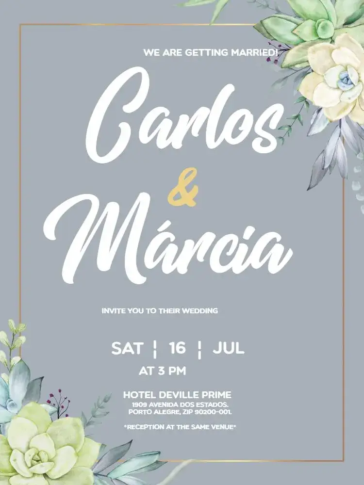 Invitation Rustic Dark Wedding – Wedding theme rustic, floral, elegant, dark blue, delicate, modern