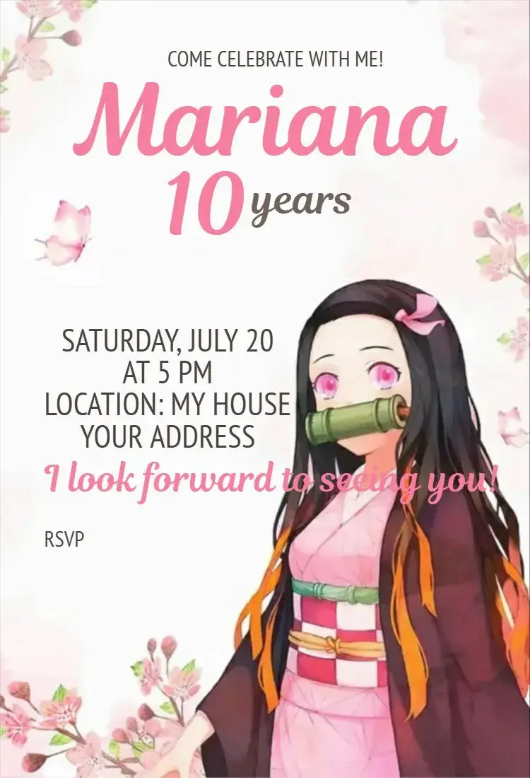 Nezuko Kamado invitation