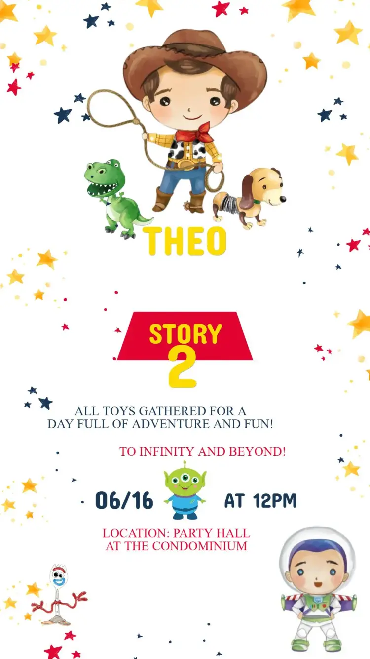 Toy Story Birthday Invitation