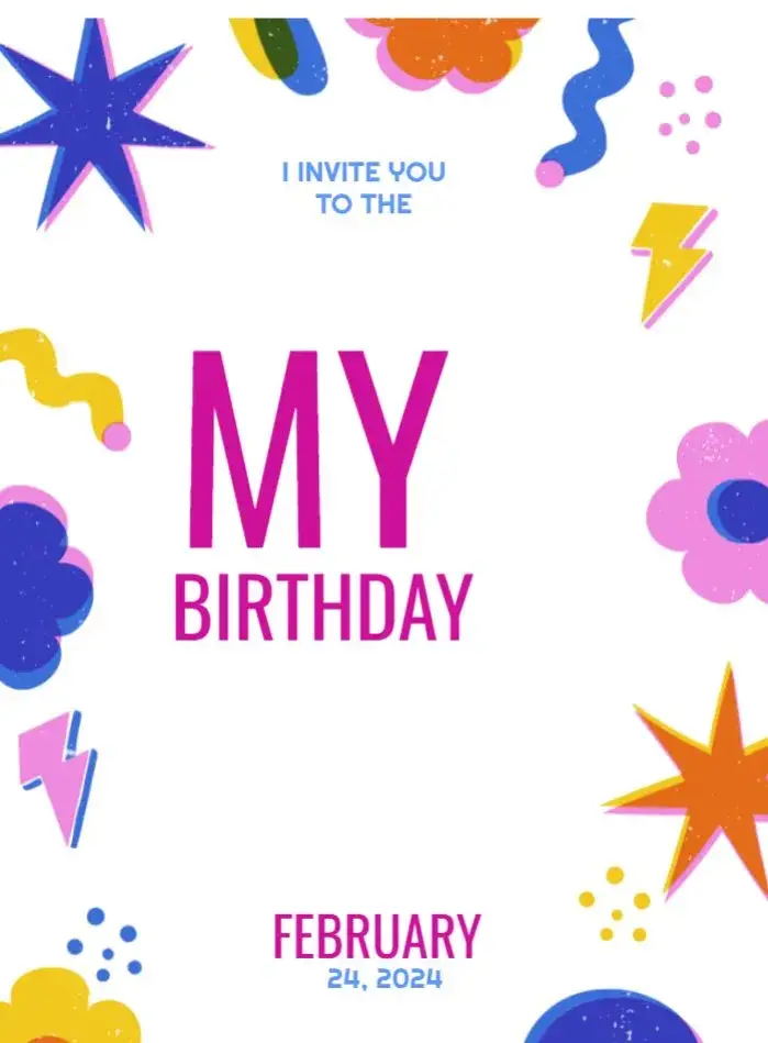 Neon Stars invitation