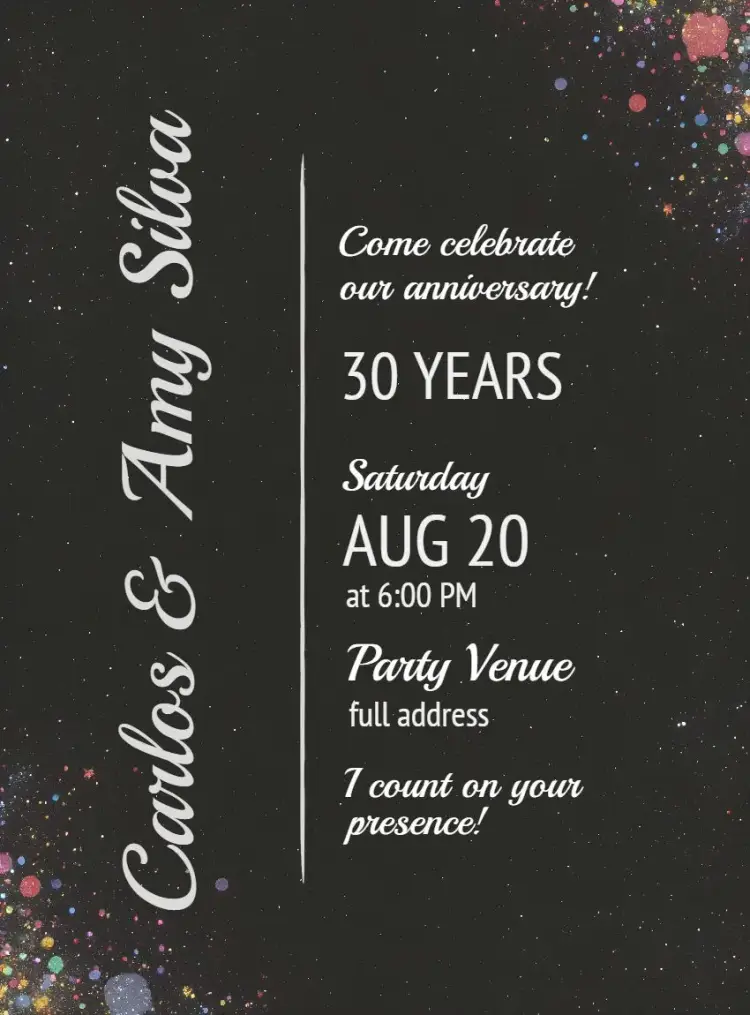 Elegant Black Wedding invitation