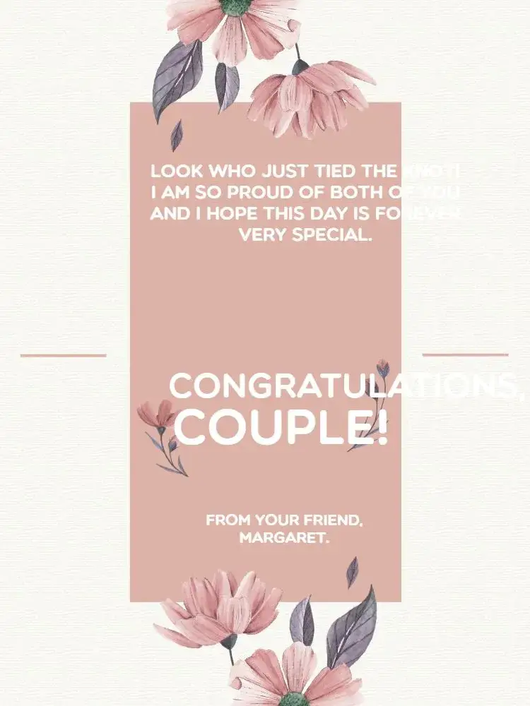 Delicate Floral Wedding Celebration Card invitation