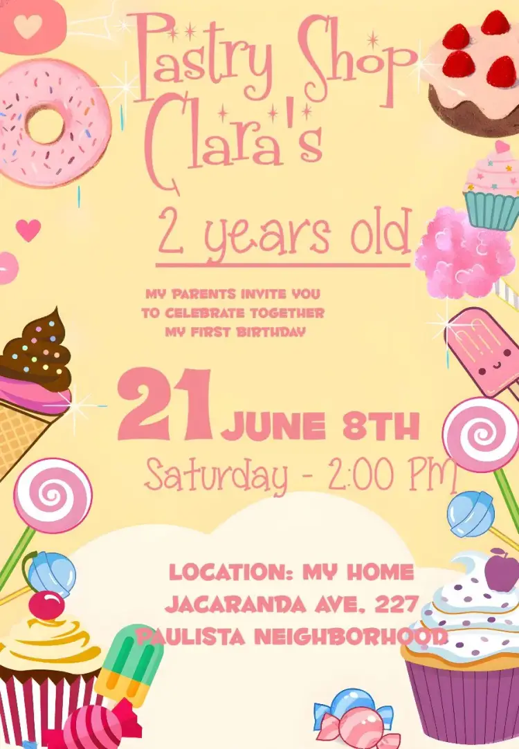 Doceria Candy invitation