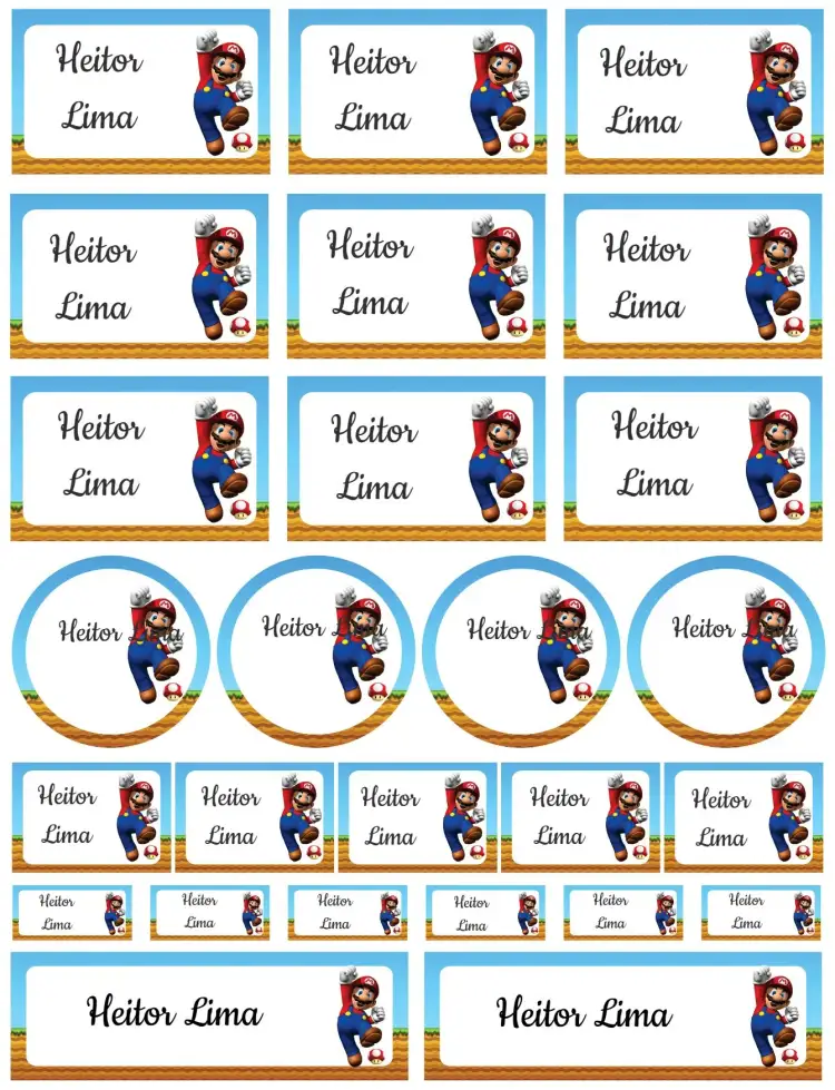 Invitation Super Mario Bros – Card theme colorful, fun-filled, games, childish, vintage, cartoonish