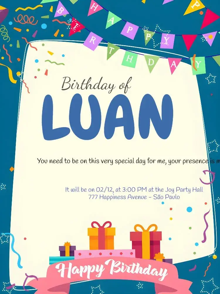 Colorful Children's Flag invitation