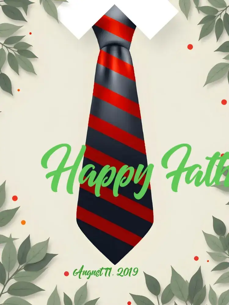 Invitation Father's Day Tribute Post – Most searched for theme modern, minimalist, golden, family-oriented, clean, tropical