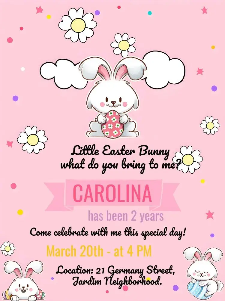 Easter Carrot invitation