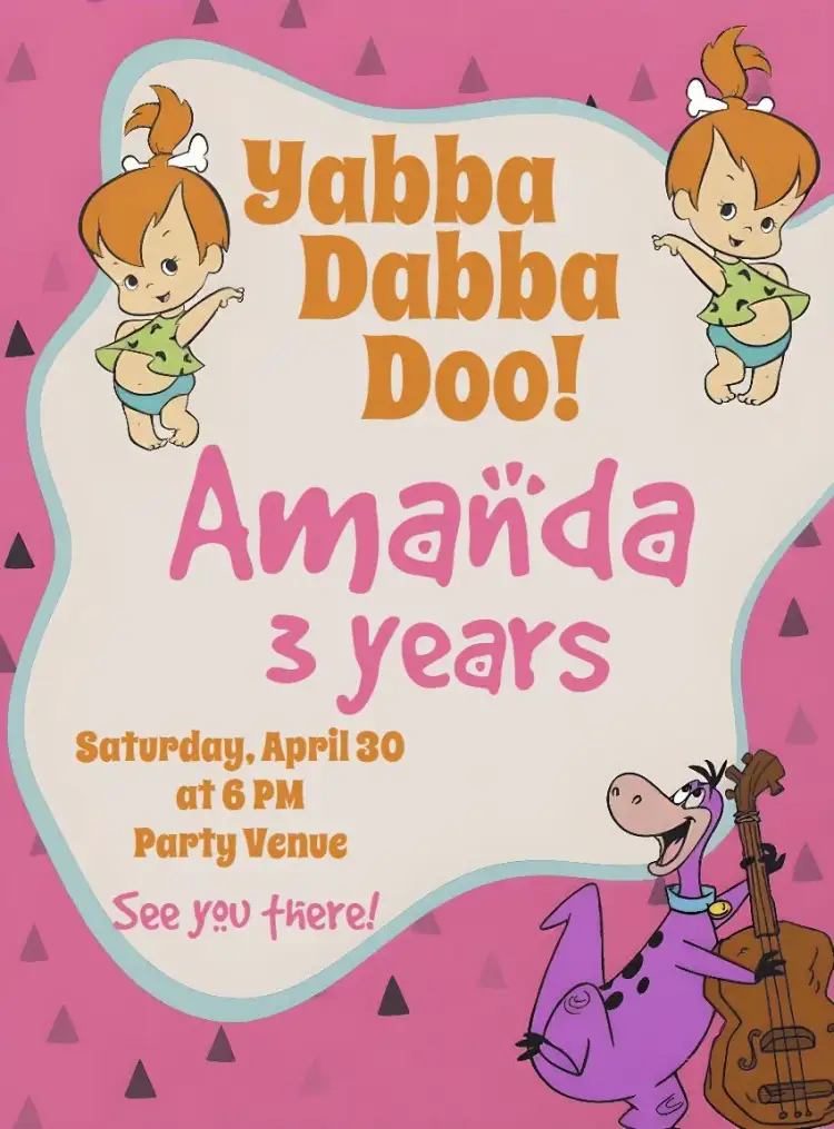 Invitation Pedrita Age – Kids' Birthday Party theme colorful, fun, themed, childish, vibrant