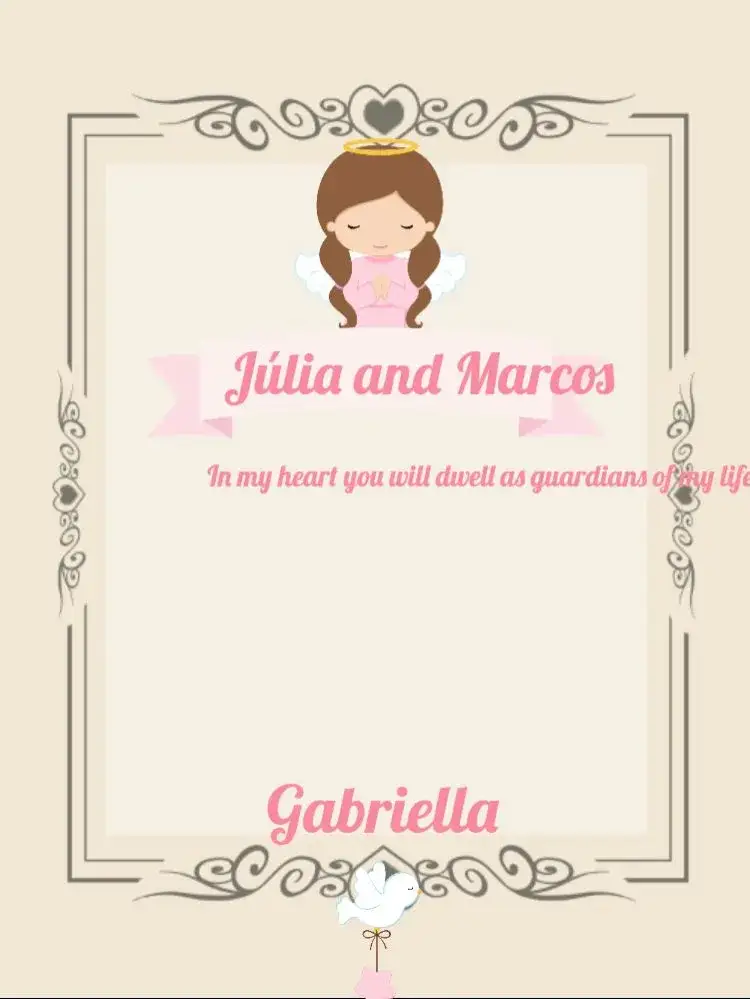Godparents Baptism Girl Little Angel Godfather Baptism