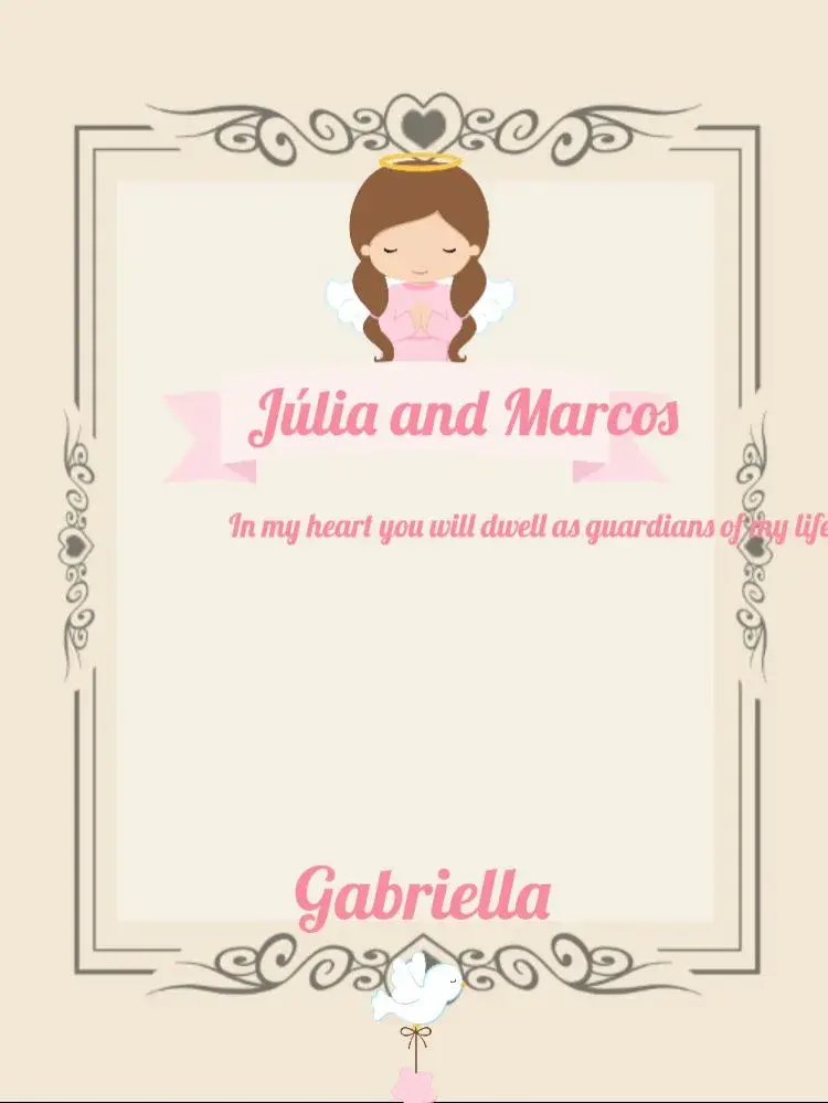 Godparents Baptism Girl Little Angel Godfather Baptism invitation