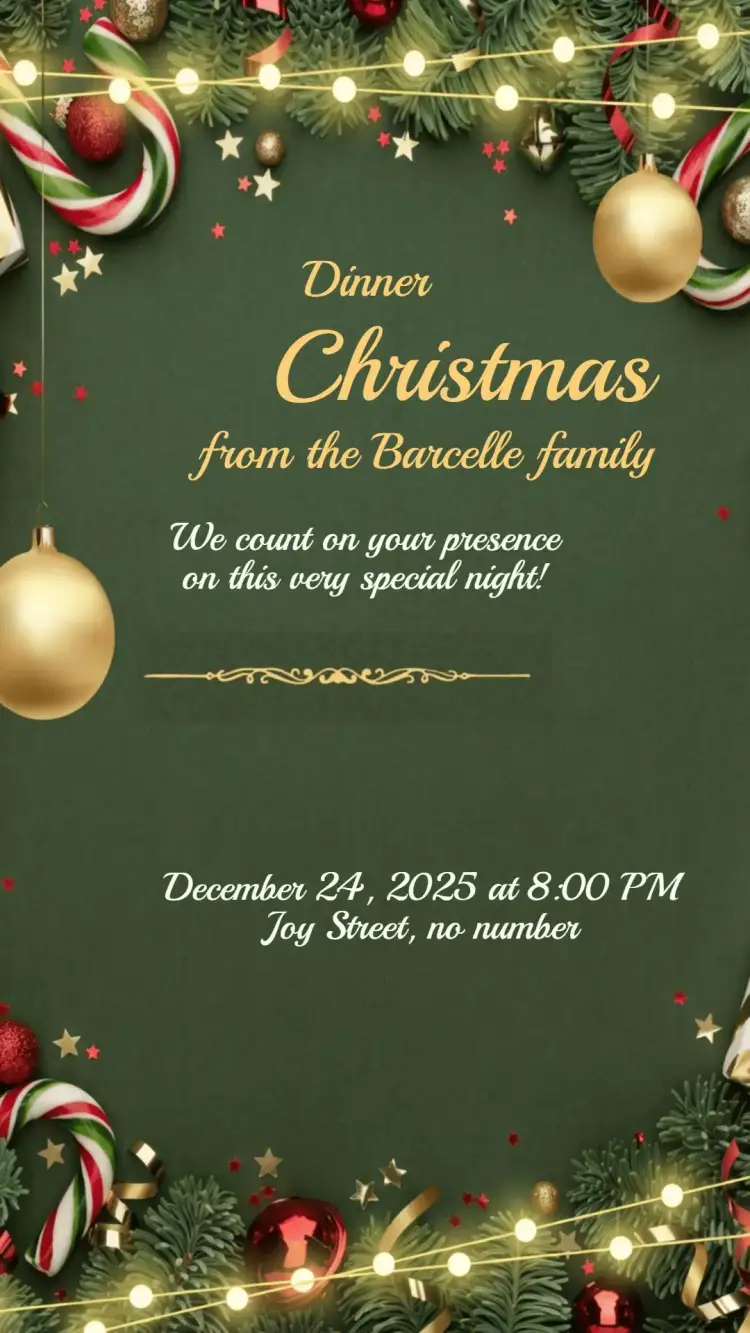 Invitation Christmas Party Invitation – Commemorative Dates theme festive, colorful, classic, vintage, minimalist