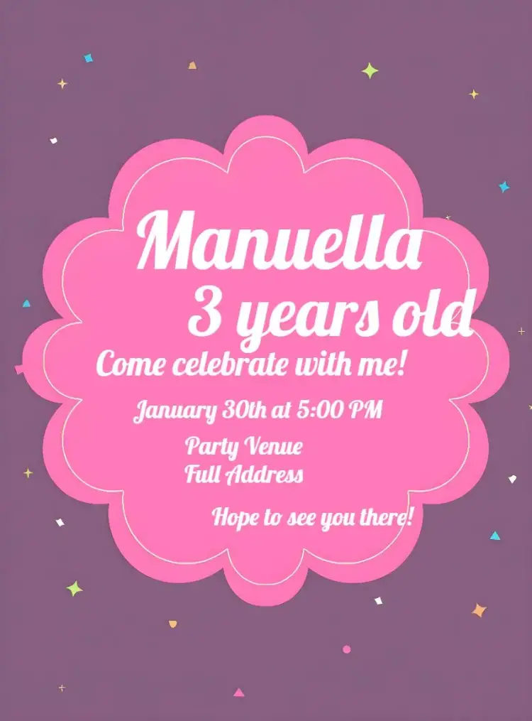 Pink Paw Patrol invitation
