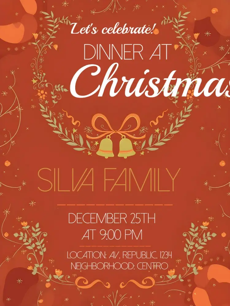 Christmas Dinner Party invitation