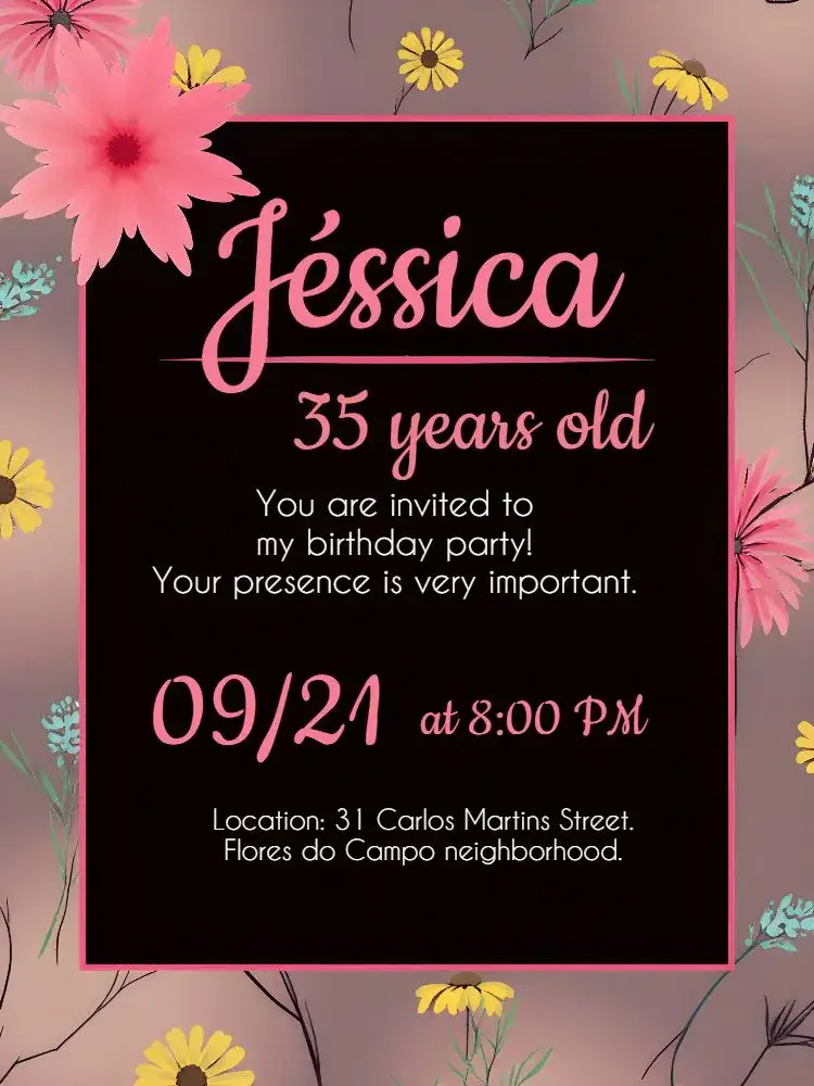 Invite Delicate Floral editable and customizable