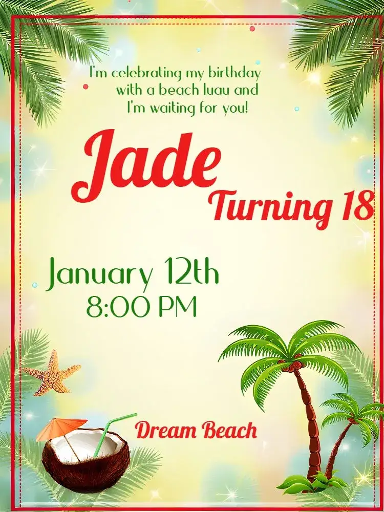 Invite Adult Unisex editable and customizable