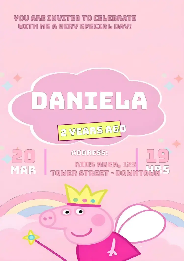 Peppa Pig Kids Invitation