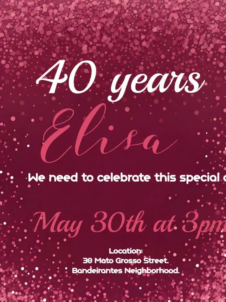 Invitation Glitter Sudden – Sweet 15 theme shine, pink, black, glitter, modern, elegant