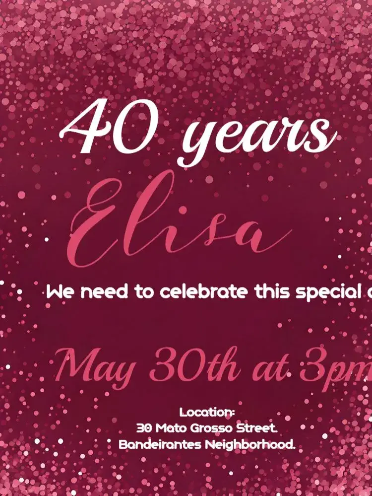 Glitter Sudden invitation