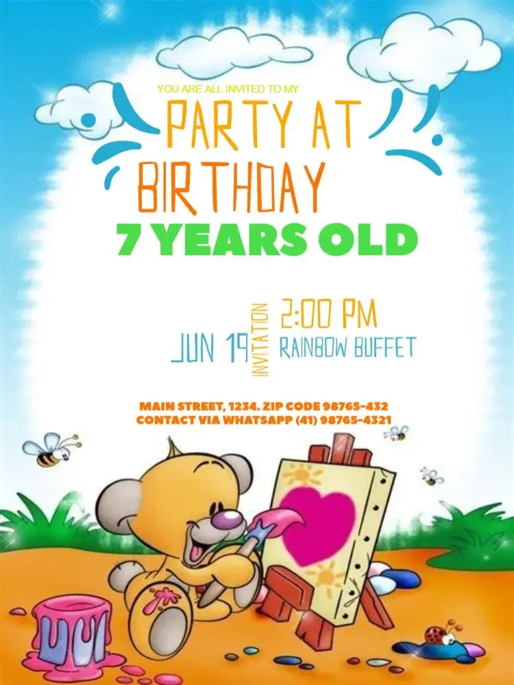 Puppy Painting To Edit Celebration invitation