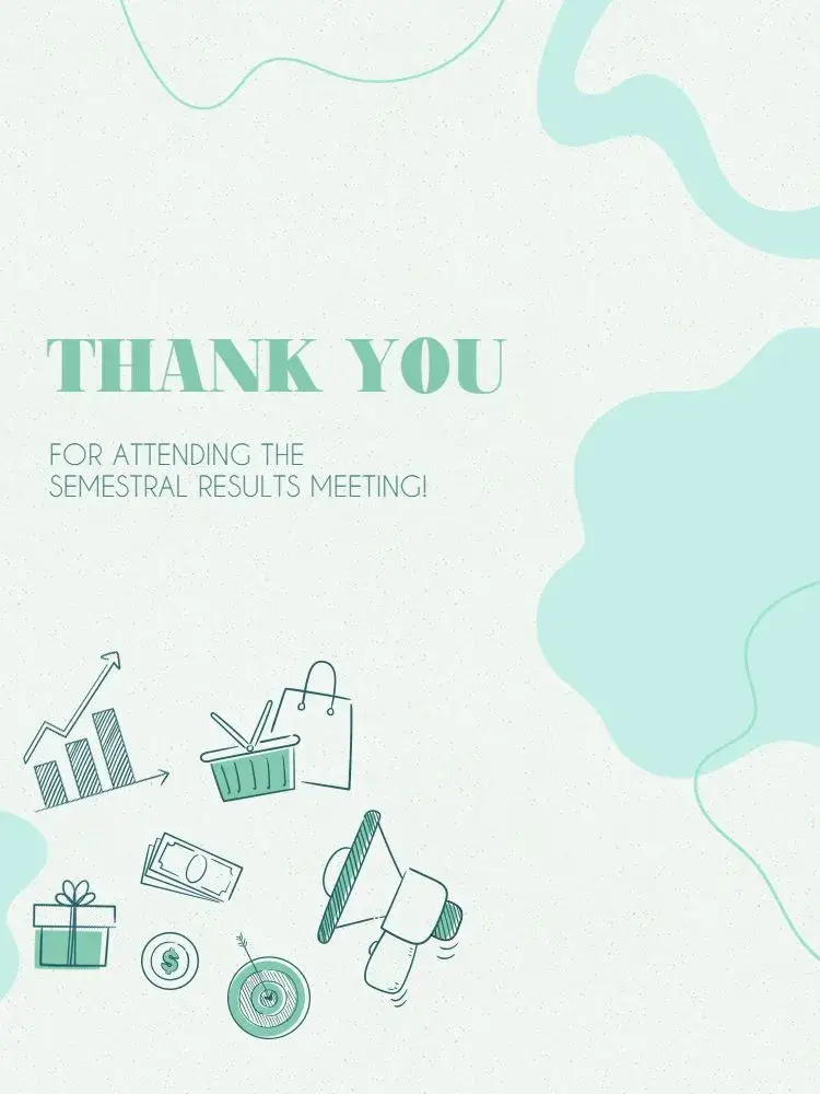 Modern Green Meeting Thank You Card invitation