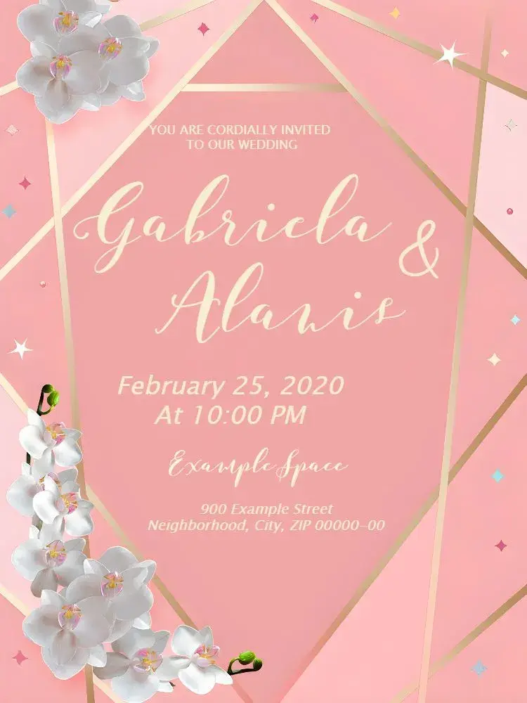 Floral Flowers Wedding invitation