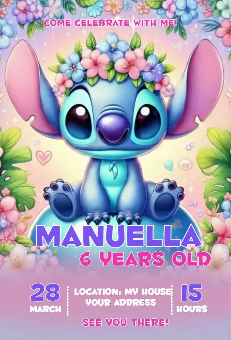 Invite Stitch 3 editable and customizable