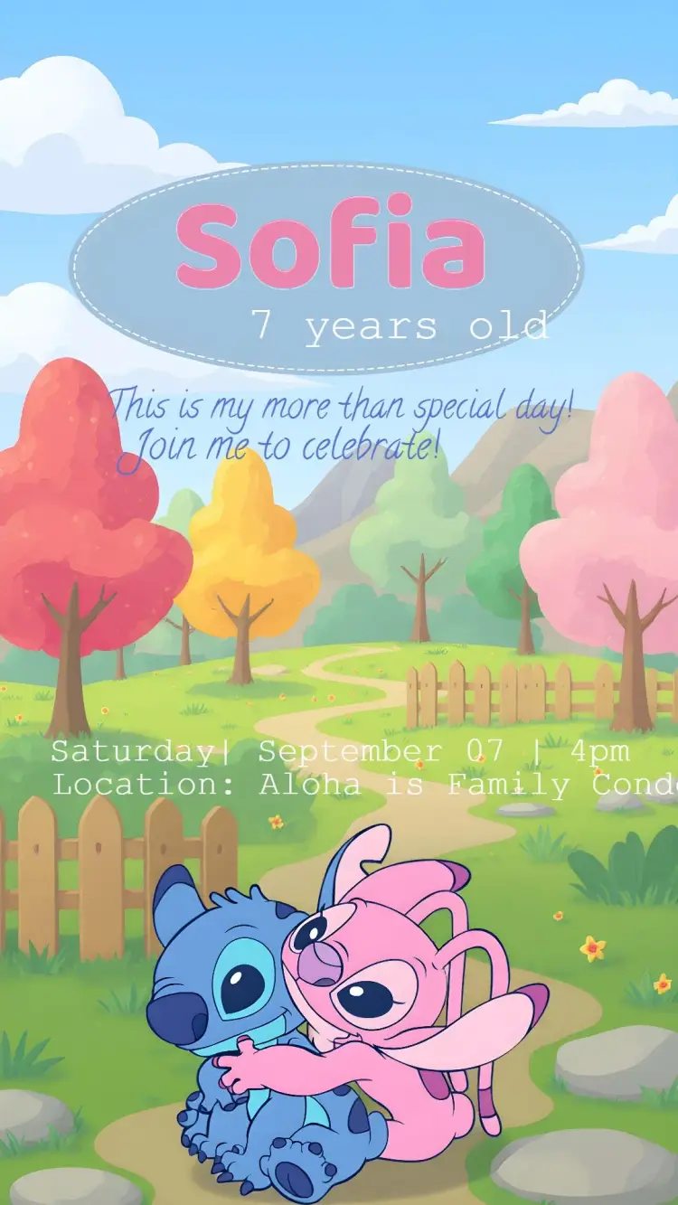 Stitch Stich invitation