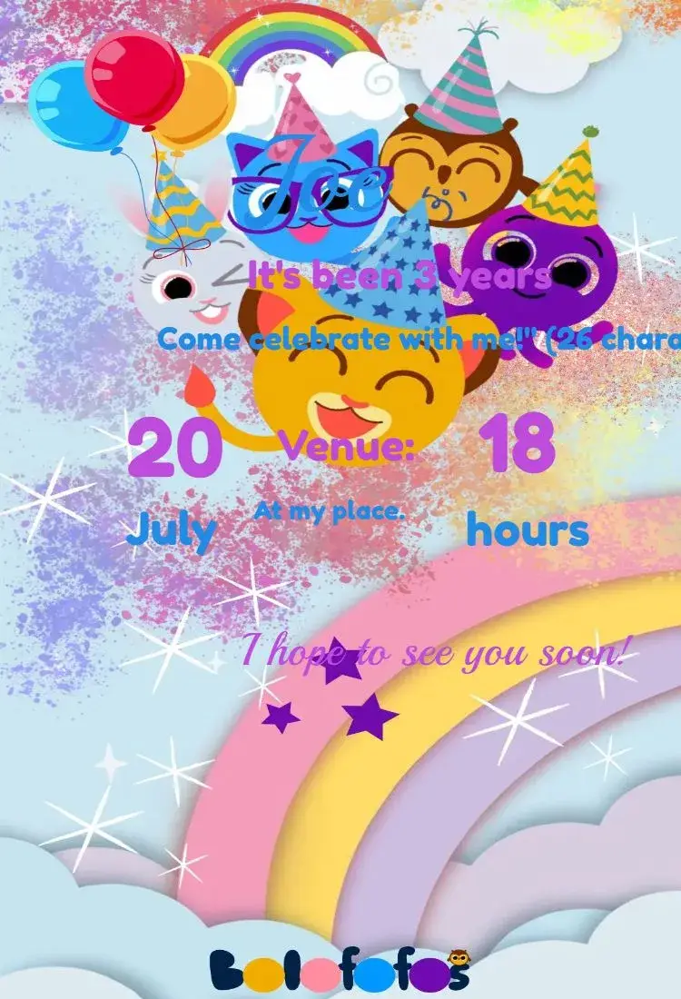 Sweetcakes invitation