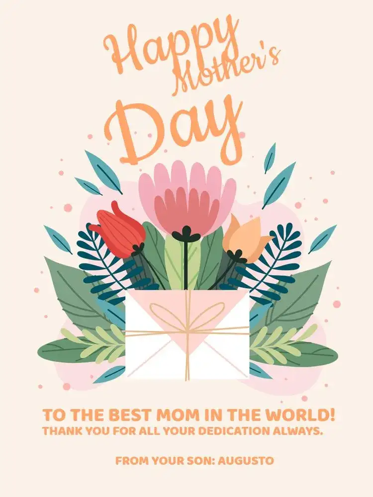 Delicate Mother's Day Card Message