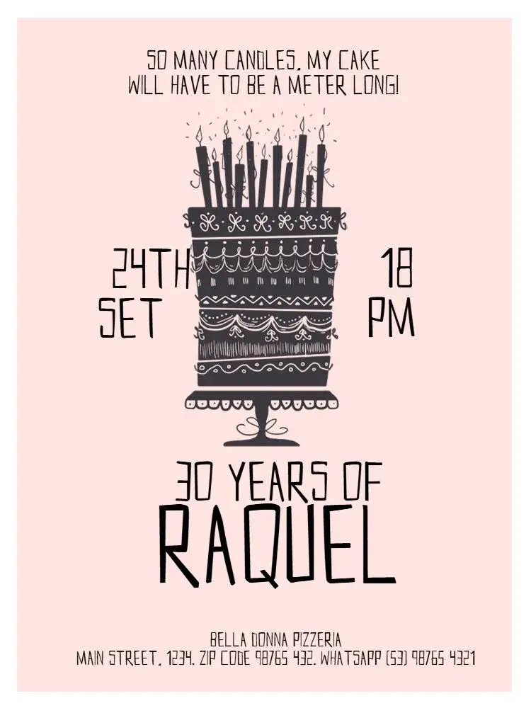30th Funny Pink Adult Birthday invitation