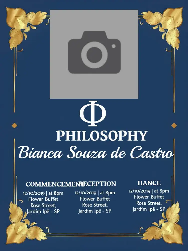 Philosophy Graduation With Philosopher Photo invitation