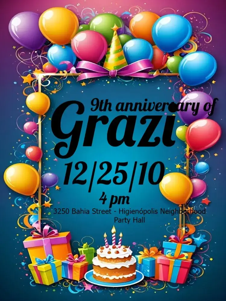 With Balloons To Edit Whatsapp invitation