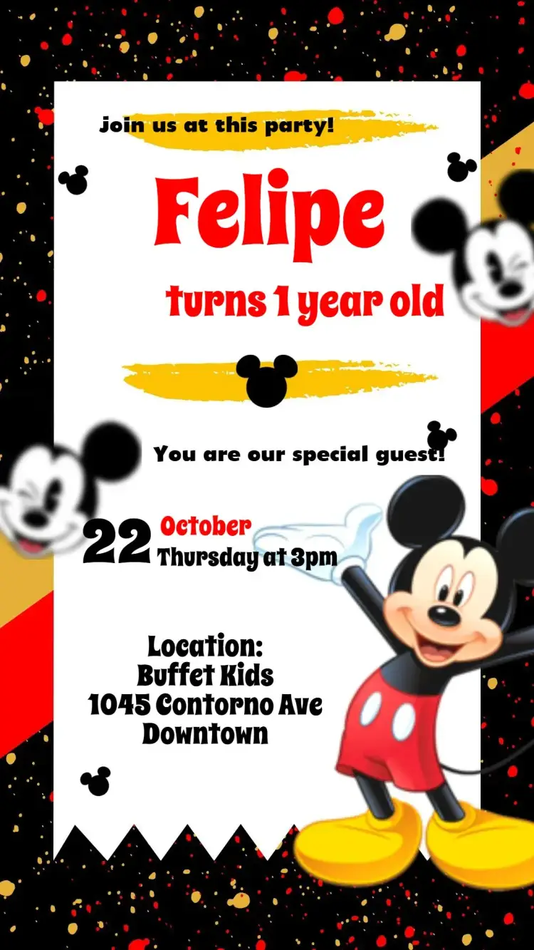 Mickey invitation
