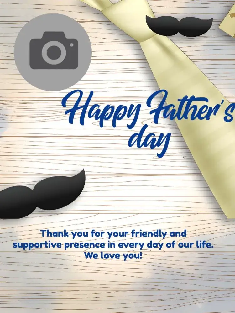 Invitation Father's Day Post With Photo Tribute – Most searched for theme modern, personal photos, clean style, subdued colors, family graphic elements, paternal love highlight