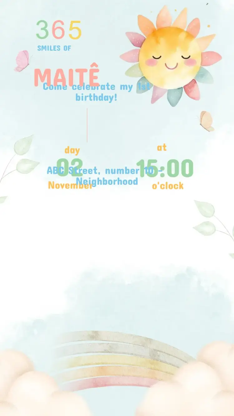 Birthday Invitation 365 Smiles