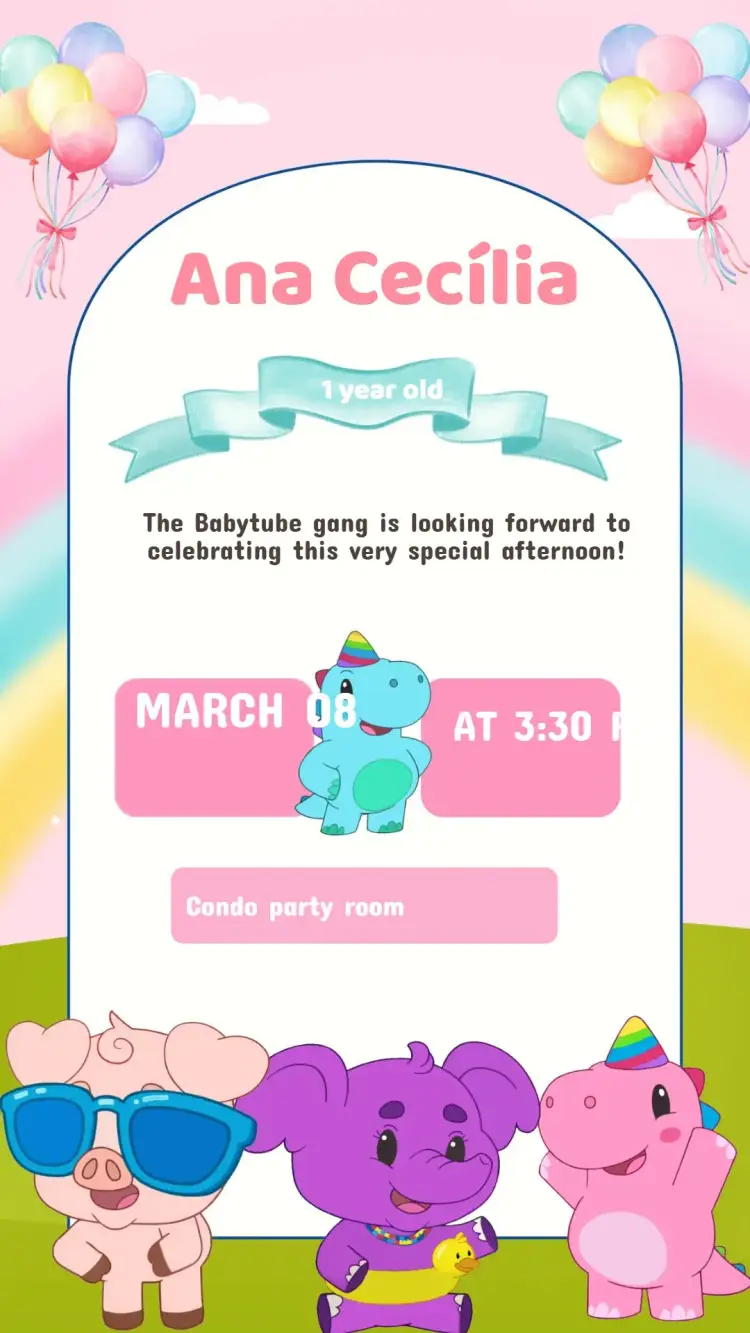 Turmatube Birthday Invitation