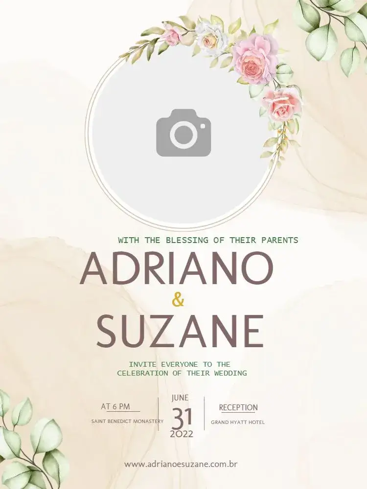 Invitation Rustic Wedding Party – Wedding theme rustic, floral, delicate, elegant, beige, light