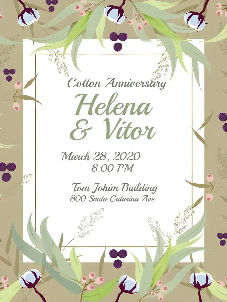 Floral Roses Wedding invitation