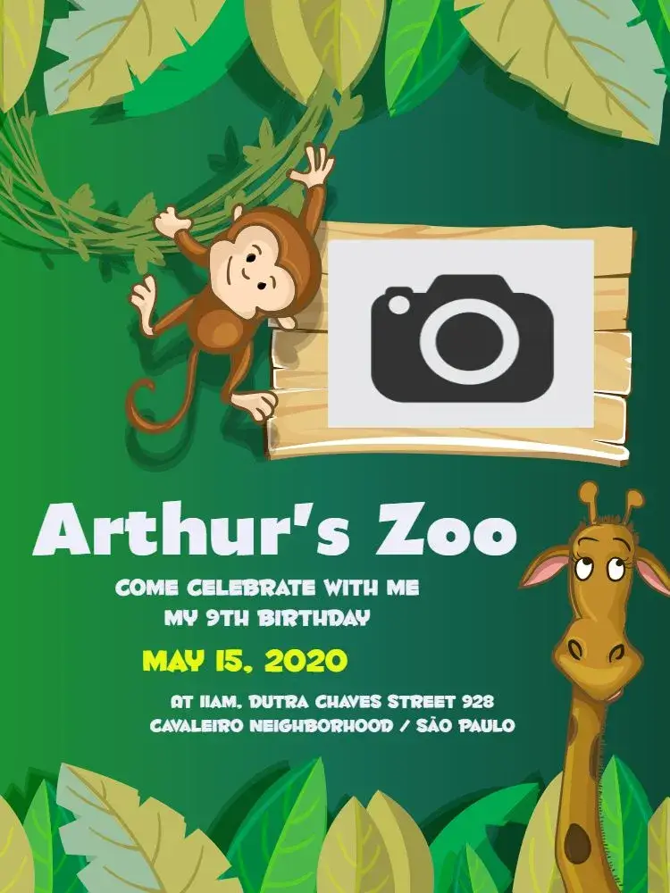 Zoo Celebration invitation
