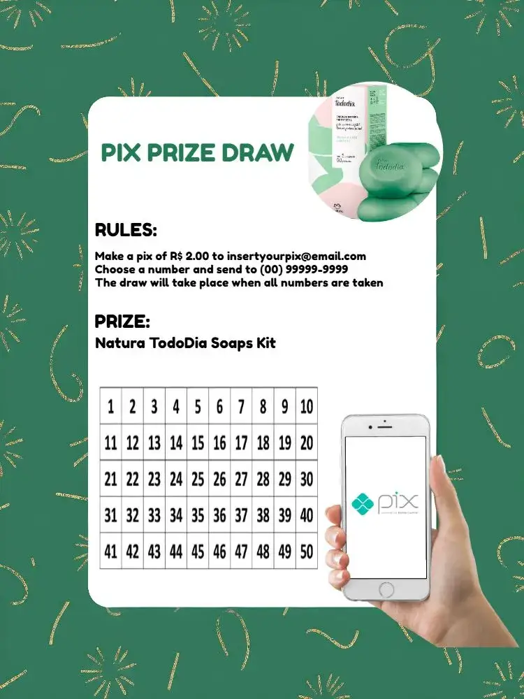Invitation Pix Awarded Green – Tickets theme modern, minimalist, digital, elegant, clean, geometric