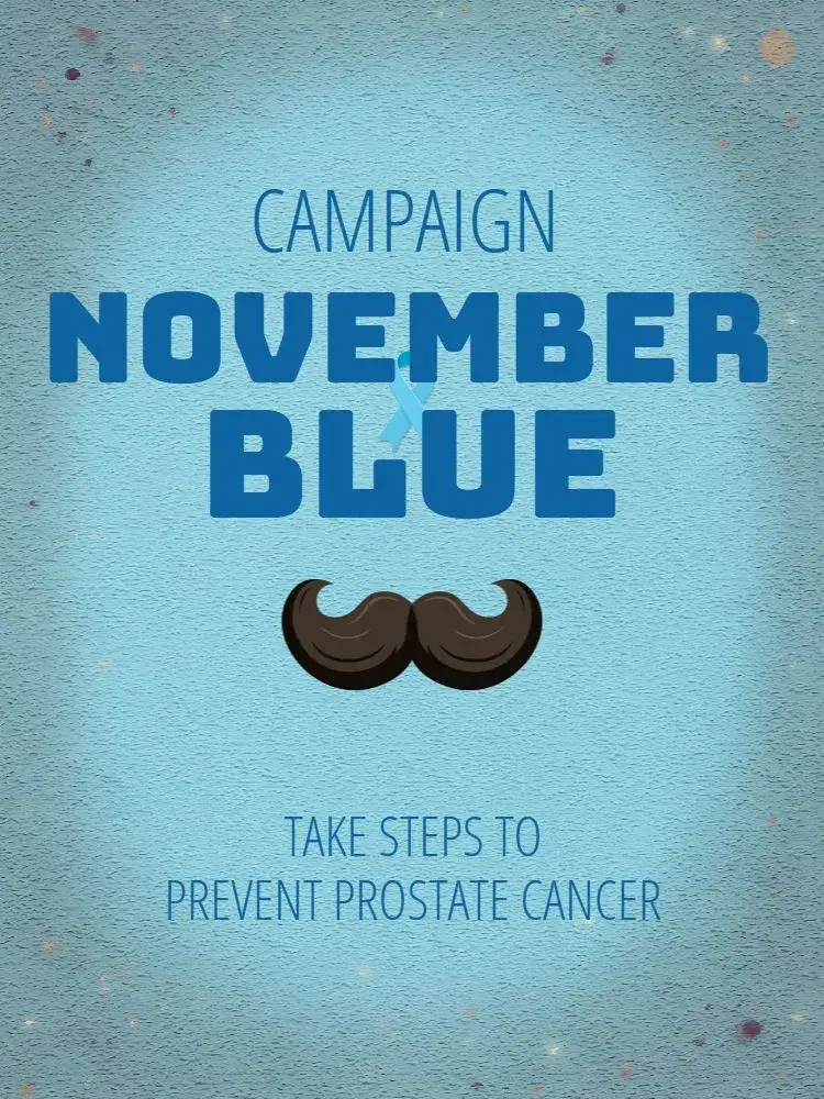 Post For Movember Blue Men invitation