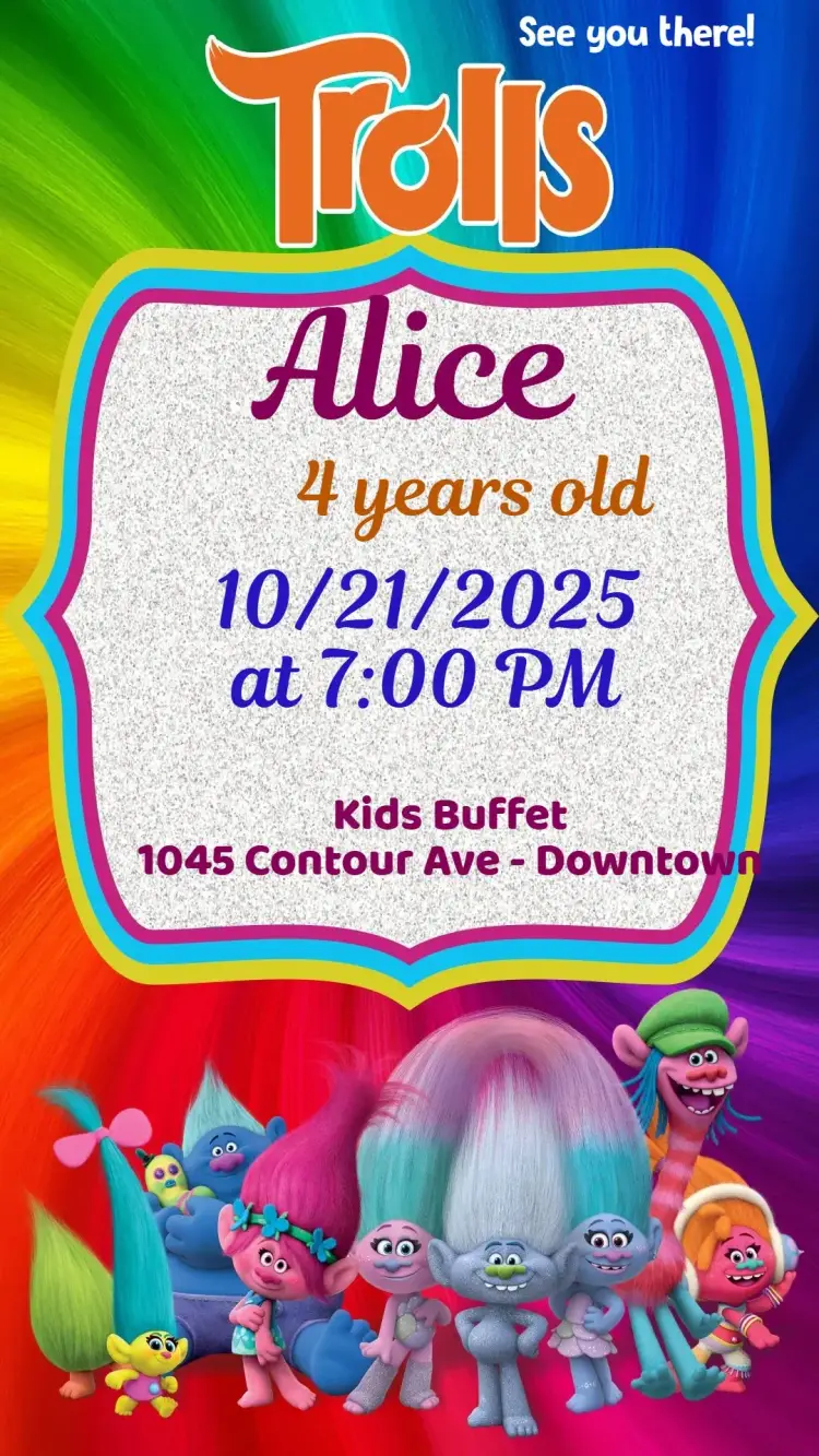 Trolls invitation