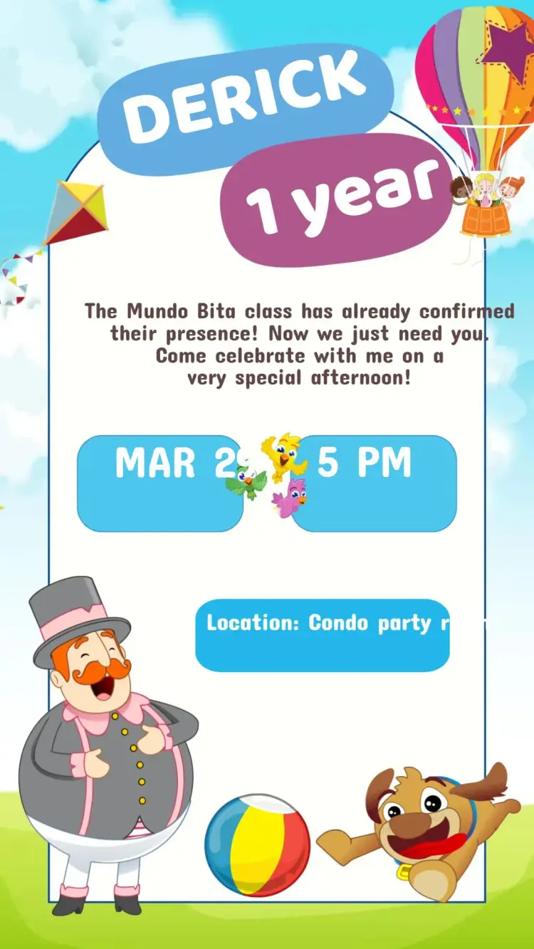 Birthday Invitation Mundo Bita