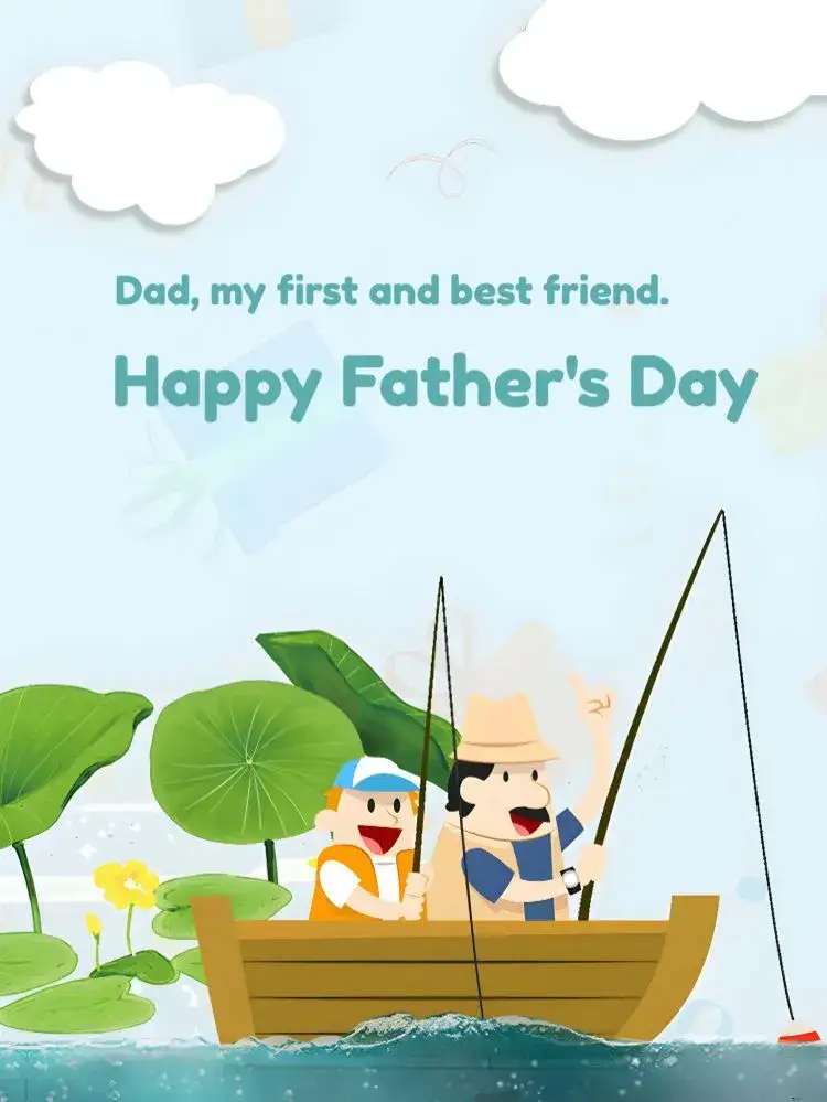 Invitation Father's Day Paternal Post – Most searched for theme modern, family-oriented, affectionate, sustainable, cheerful, colorful
