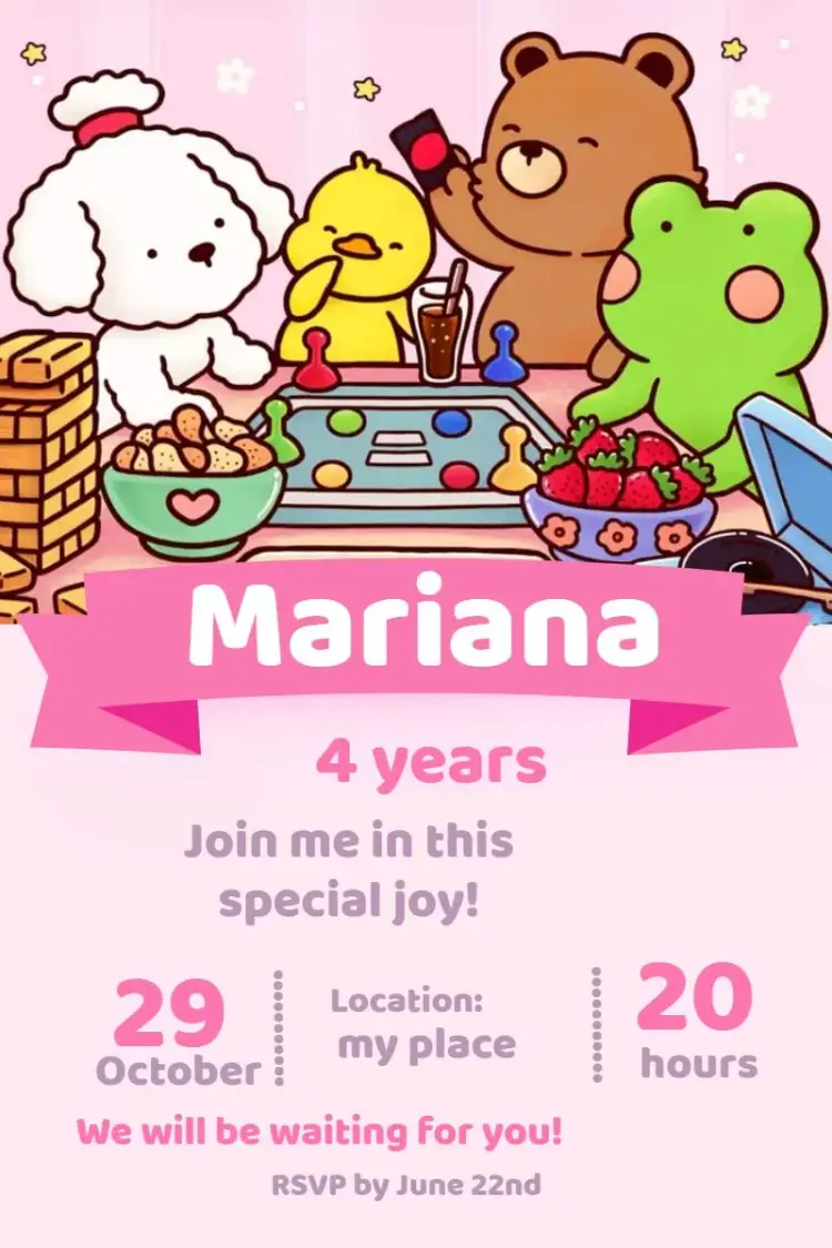 Bobbie Goods Animals invitation