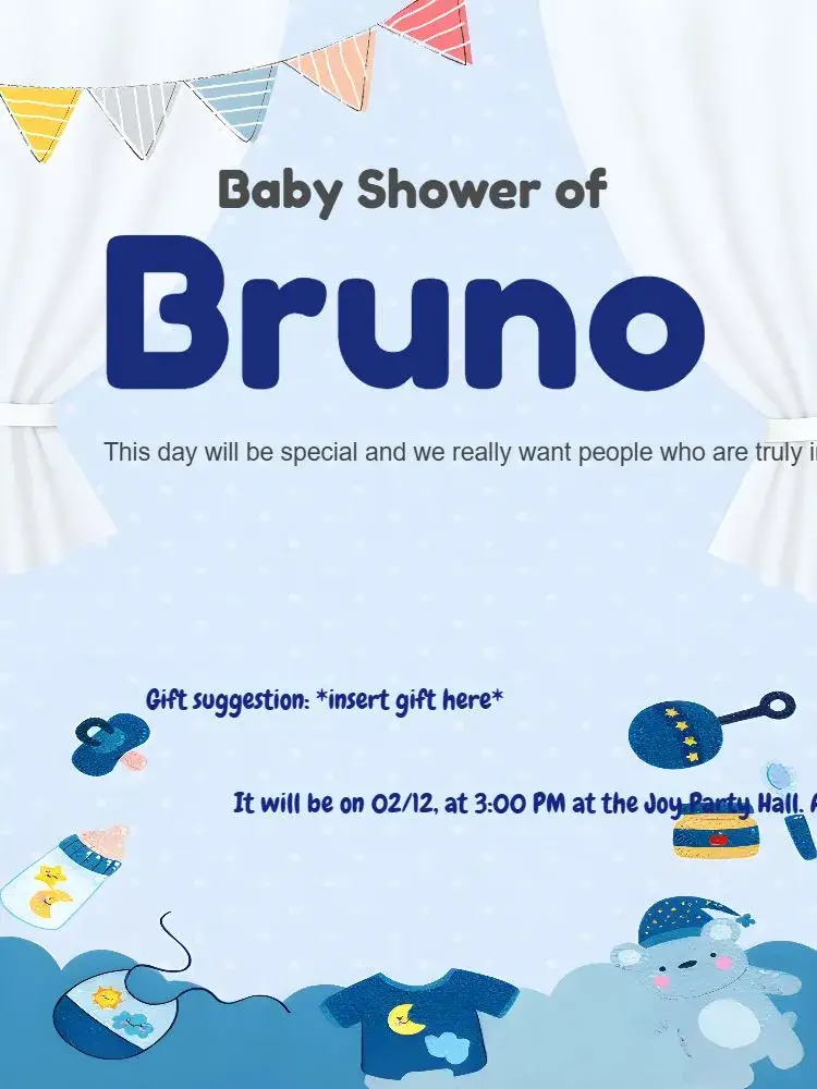 Baby Shower - Blue Boy invitation