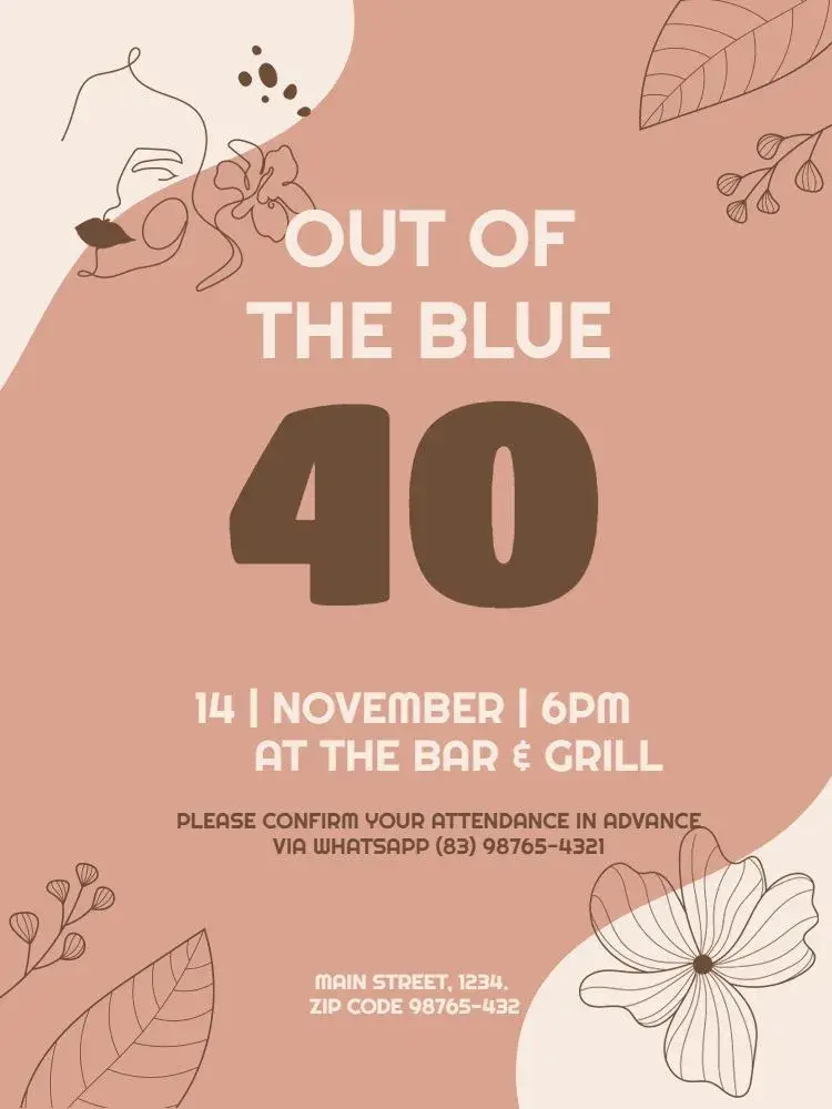 Repente 40 Delicate Years invitation