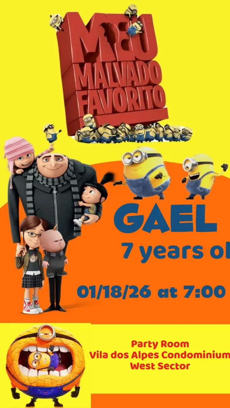 Despicable Me invitation