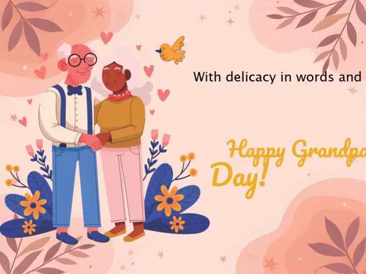 Invitation Grandparents Day Greetings Card – Commemorative Dates theme floral, colorful, modern, romantic, delicate, cheerful